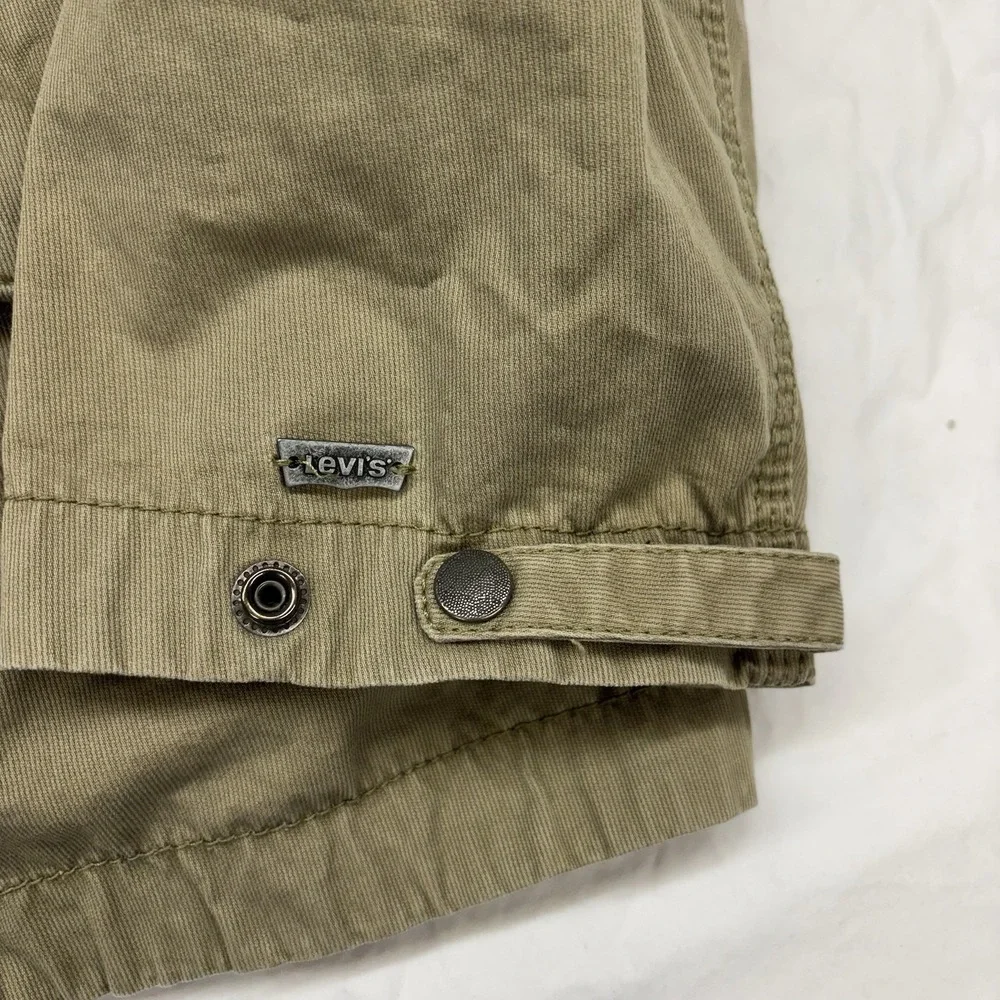 Men's LEVI'S Khaki‎ 100% Cotton Button Up Utility Jacket Size Large